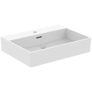 Bild von IDEAL STANDARD Extra Waschtisch 615x450mm, geschliffen, mit 1 Hahnloch, mit Überlaufloch (geschlitzt) #R0542V1 - Seidenweiß