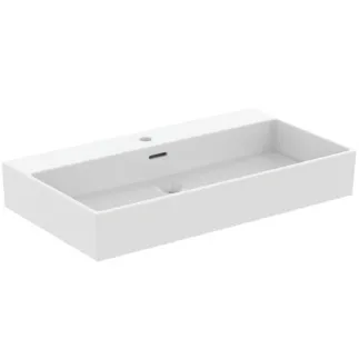 Obrázek IDEAL STANDARD Extra umyvadlo 815x450 mm, leštěné, s 1 otvorem pro baterii, s otvorem pro přepad (štěrbinové) #R0547V1 - Silk white