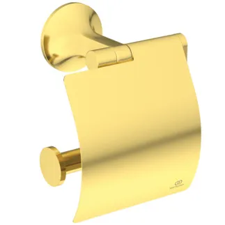 Picture of IDEAL STANDARD La Dolce Vita wall mounted toilet roll holder with cover, brushed gold #T5509A2 - Brushed Gold