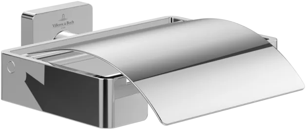 Bild von VILLEROY BOCH Elements - Striking Toilettenpapierhalter mit Deckel, 131 x 115 x 45 mm, Chrom #TVA15201300061
