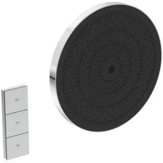 Picture of IDEAL STANDARD Solos round 300mm 3 function showerhead with remote control, chrome #A7889AA - Chrome