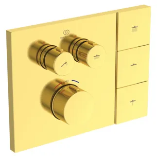 Picture of IDEAL STANDARD Ceratherm Solos thermostatic shower mixer for remote control, brushed gold #A7894A2 - Brushed Gold