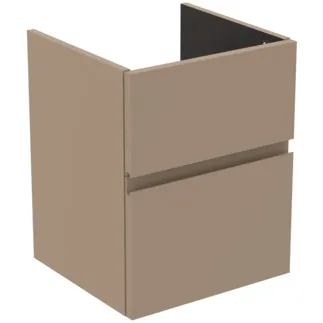 Picture of IDEAL STANDARD Finesse 50cm wall mounted washbasin unit with 2 drawers, matt griege #E3405UP - Matt Greige