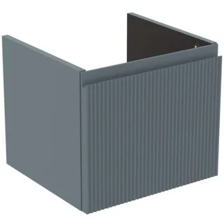 Picture of IDEAL STANDARD Finesse 50cm wall mounted washbasin unit with 1 drawer, matt ash blue #E3404UQ - Matt Ashblue