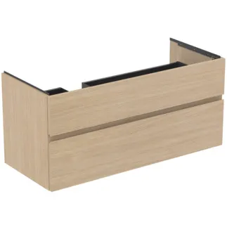 Picture of IDEAL STANDARD Finesse 120cm x 50cm wall mounted vanity unit with 2 drawers, left-hand, white oak #E3447US - White Oak