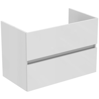 Picture of IDEAL STANDARD Eurovit+ 80cm wall mounted vanity unit with 2 drawers, gloss white #R0263WG - Gloss White