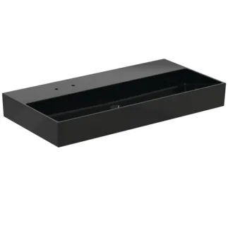 Picture of IDEAL STANDARD Solos washbasin 1015x515mm, polished, with 2 tap holes, without overflow #T5370V2 - glossy black