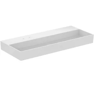 Picture of IDEAL STANDARD Solos washbasin 1215x515mm, polished, with 2 tap holes, without overflow #T536801 - White (Alpine)