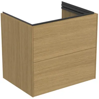 Picture of IDEAL STANDARD Conca 60cm x 44cm wall mounted vanity unit with 2 drawers, light oak #T5574Y6 - Light Oak