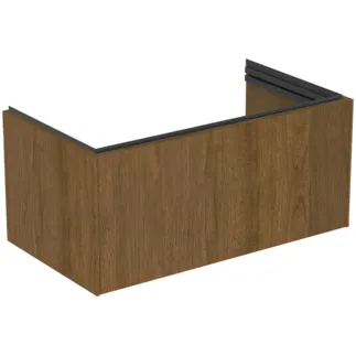 Picture of IDEAL STANDARD Conca 80cm x 44cm wall mounted vanity unit with 1 drawer, dark walnut #T5573Y5 - Dark Walnut