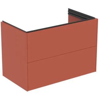 Picture of IDEAL STANDARD Conca 80cm x 44cm wall mounted vanity unit with 2 drawers, matt sunset #T5575Y3 - Matt Sunset