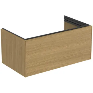 Picture of IDEAL STANDARD Conca 80cm x 44cm wall mounted vanity unit with 1 drawer, light oak #T5573Y6 - Light Oak