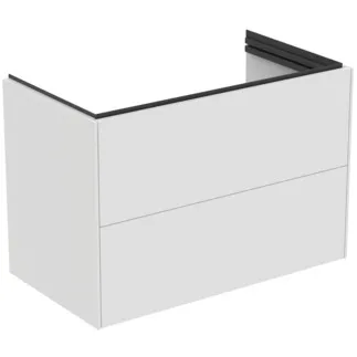 Picture of IDEAL STANDARD Conca 80cm x 44cm wall mounted vanity unit with 2 drawers, matt white #T5575Y1 - Matt White