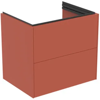 Picture of IDEAL STANDARD Conca 60cm x 44cm wall mounted vanity unit with 2 drawers, matt sunset #T5574Y3 - Matt Sunset