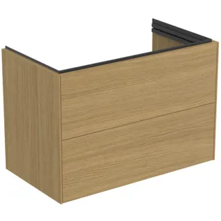 Picture of IDEAL STANDARD Conca 80cm x 44cm wall mounted vanity unit with 2 drawers, light oak #T5575Y6 - Light Oak