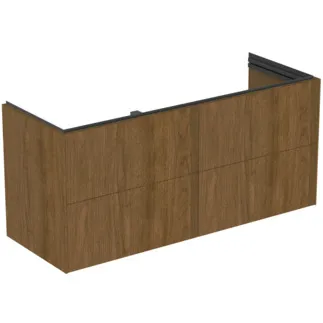 Obrázek IDEAL STANDARD Toaletní skříňka Conca 1200x440 mm, se 4 výsuvnými zásuvkami s tichým zavíráním #T5579Y5 - tmavý ořech