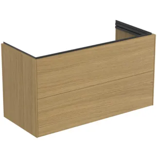 Obrázek IDEAL STANDARD Toaletní skříňka Conca 1000x440 mm, se 2 výsuvnými zásuvkami s tichým zavíráním #T5577Y6 - světlý dub