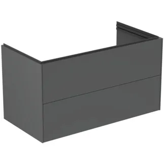 Obrázek IDEAL STANDARD Toaletní skříňka Conca 1000x505 mm, se 2 výsuvnými zásuvkami s tichým zavíráním #T5580Y2 - antracit matný