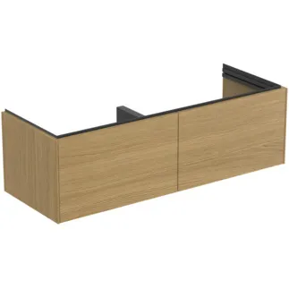 Obrázek IDEAL STANDARD Toaletní skříňka Conca 1200x440 mm, se 2 výsuvnými zásuvkami s tichým zavíráním #T5578Y6 - světlý dub