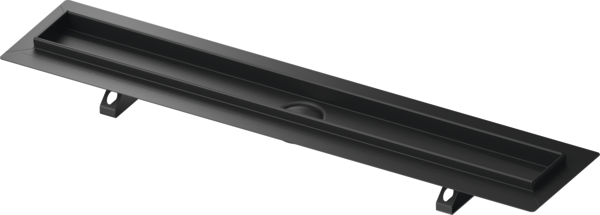 Picture of TECE TECEdrainline shower channel, colour coated, with Seal System sealing tape, matt black, 1000 mm #601005