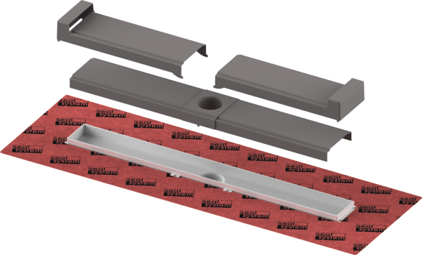 Picture of TECE TECEdrainline-Evo shower channel, colour coated, matt white, 1000 mm #601008