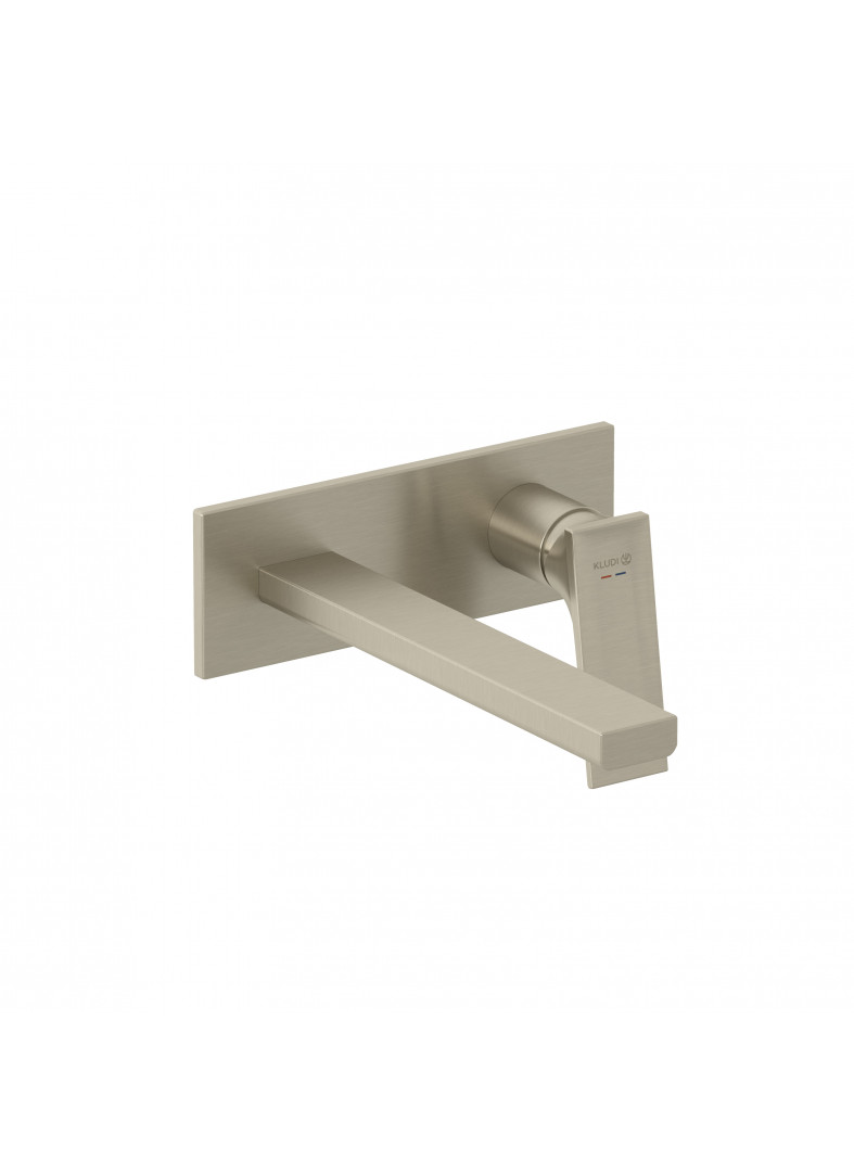 Picture of KLUDI KLUDI-DECUS concealed two hole wall mounted basin mixer #54245N575 - Brushed Nickel