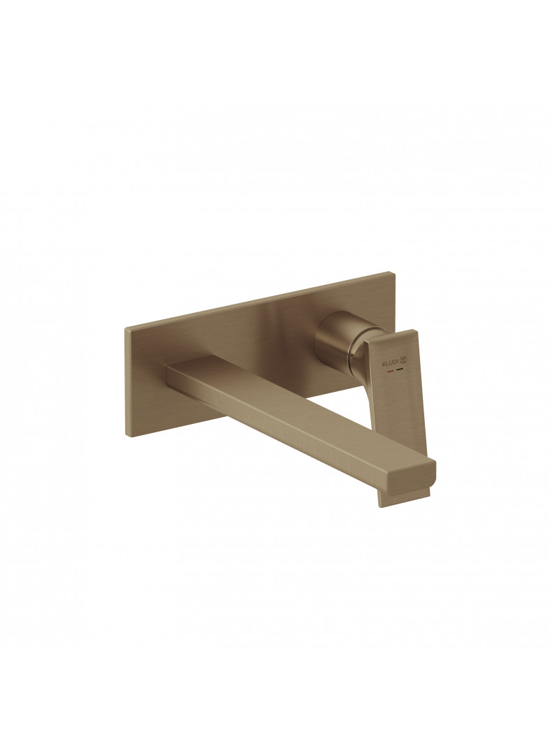Picture of KLUDI KLUDI-DECUS concealed two hole wall mounted basin mixer #54245N175 - Brushed Bronze