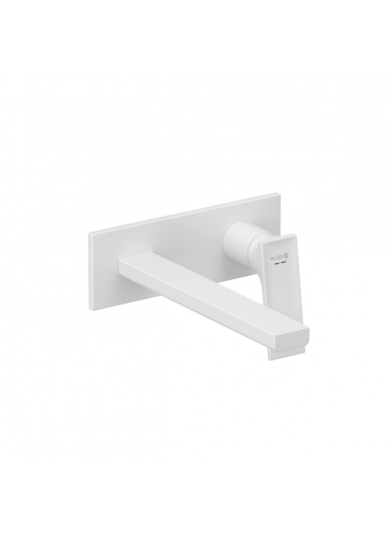 Picture of KLUDI KLUDI-DECUS concealed two hole wall mounted basin mixer #542455375 - matt white