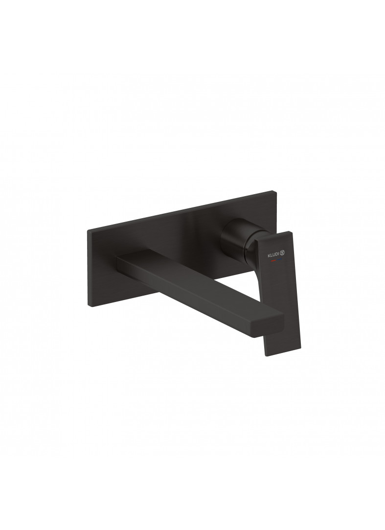 Picture of KLUDI KLUDI-DECUS concealed two hole wall mounted basin mixer #54244N275 - Brushed Gunmetal