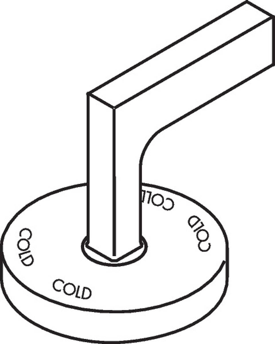 Bild von HANSGROHE Griff Kaltwasserseite #39093000 - Chrom