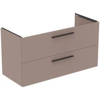 Picture of IDEAL STANDARD i.life B 120cm x 50cm wall mounted vanity unit with 2 drawers, right-hand, matt griege #T5587NH - Matt Griege