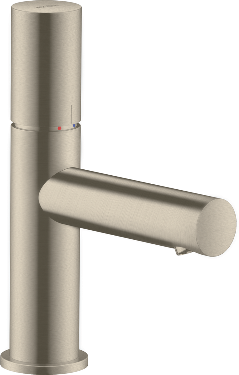 Picture of HANSGROHE AXOR Uno Single lever basin mixer 80 with zero handle and waste set #45005820 - Brushed Nickel