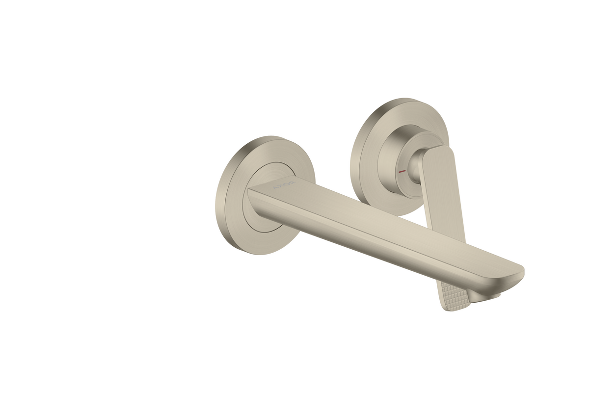 Bild von HANSGROHE AXOR Citterio C Einhebel-Waschtischmischer Unterputz für Wandmontage mit Auslauf 195 mm - Cubic cut #49111820 - Brushed Nickel