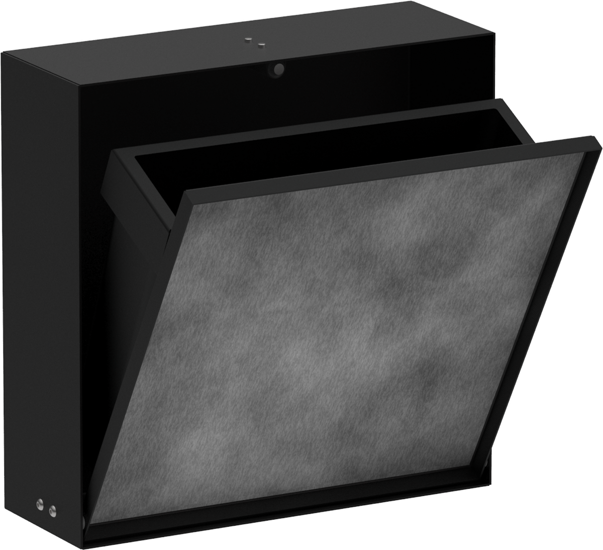 Picture of HANSGROHE XtraStoris Rock Recessed waste bin with tileable door 300/300/100 #56089670 - Matt Black