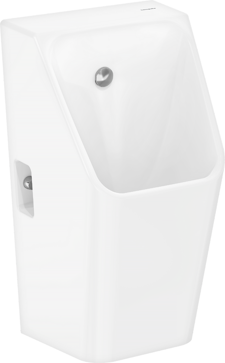 Obrázek HANSGROHE EluPura Original Q Pisoár 600/300 se zadním přívodem vody a spodním/zadním výtokem, bez okraje #60127450 - bílá