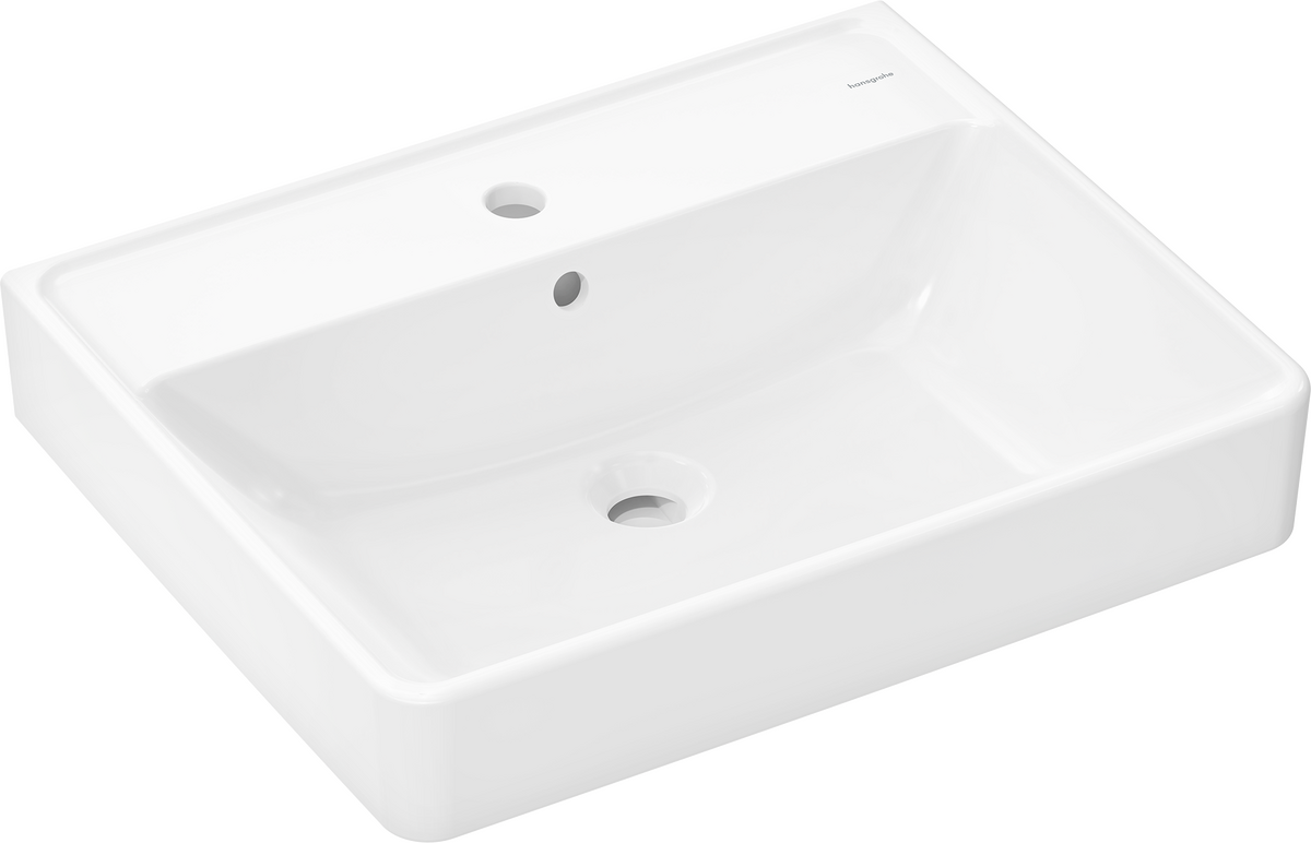 Picture of HANSGROHE Xanuia Q Wash basin 600/480 with tap hole and overflow #60133450 - White