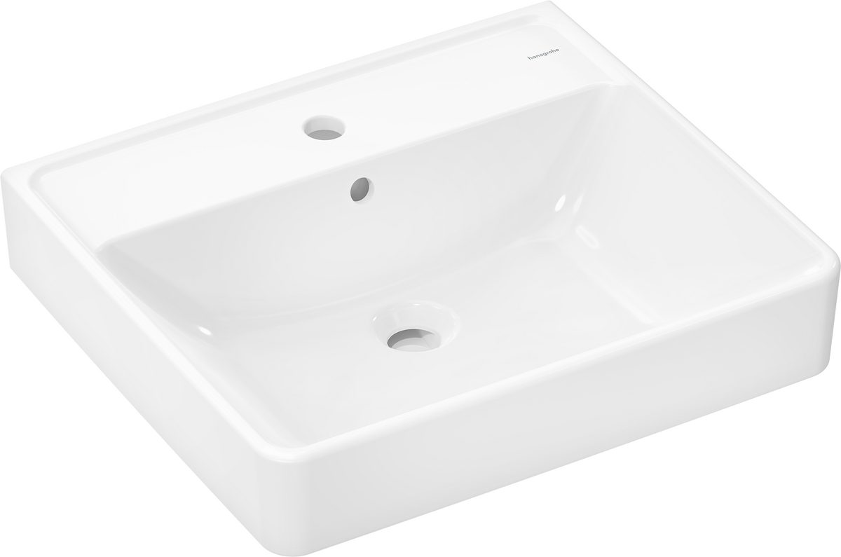 Picture of HANSGROHE Xanuia Q Wash basin 550/480 with tap hole and overflow, SmartClean #61009450 - White