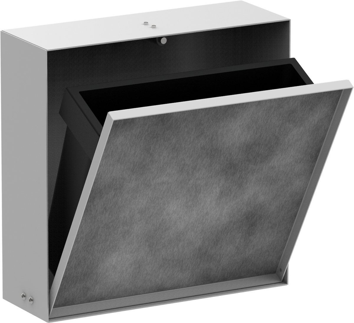 Picture of HANSGROHE XtraStoris Rock Recessed waste bin with tileable door 300/300/100 #56089700 - Matt White