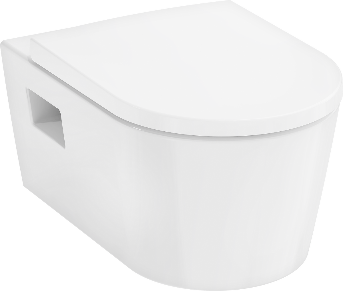 Obrázek HANSGROHE EluPura Original S Závěsná WC sada 540 splachování AquaChannel Flush s WC sedátkem a poklopem #60207450 - bílá