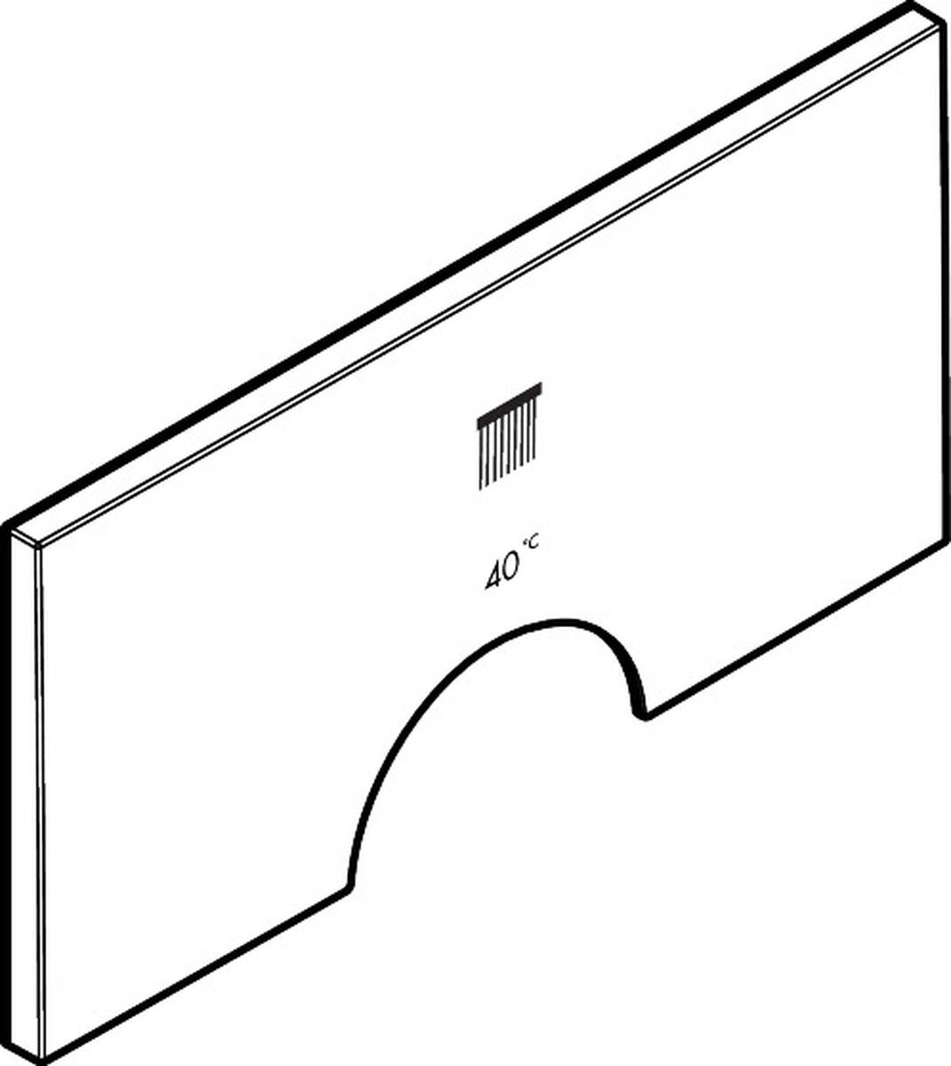 Picture of HANSGROHE Cover square printed with 40°C + overhead shower #87802000 - Chrome