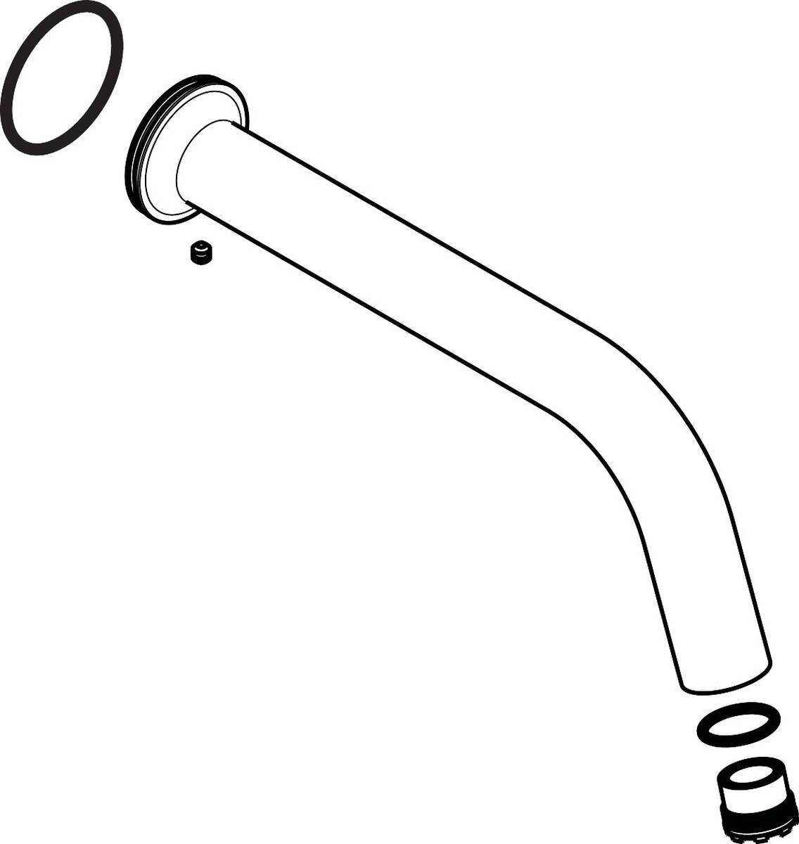 Bild von HANSGROHE Auslauf 165 mm #98934000 - Chrom