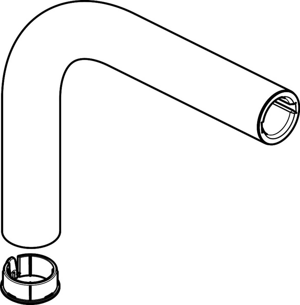 Bild von HANSGROHE Auslauf kpl. #92736800 - Edelstahl Optic