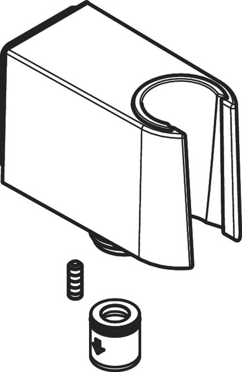Bild von HANSGROHE Brausehalter kpl. #94695670 - Mattschwarz