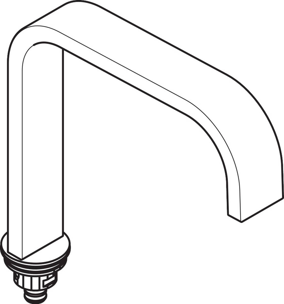 Picture of HANSGROHE Spout 165 mm #93084000 - Chrome