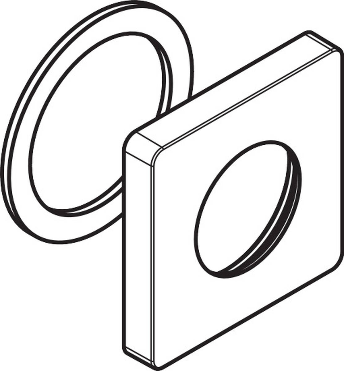 Bild von HANSGROHE Rosette für Griff #93161340 - Brushed Black Chrome