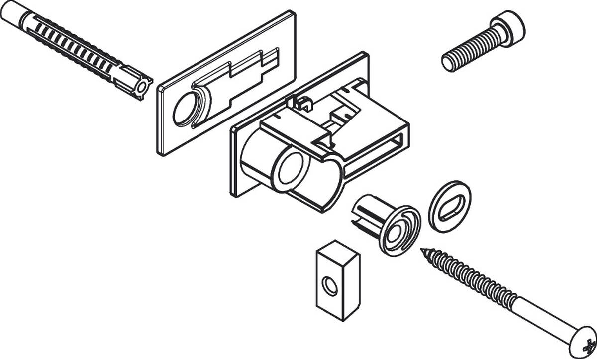 Bild von HANSGROHE Halteelement kpl. #93515000 - Chrom