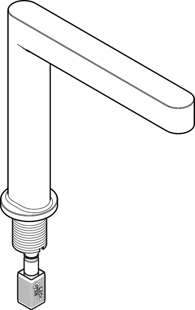 Bild von HANSGROHE Auslauf kpl. #93971670 - Mattschwarz
