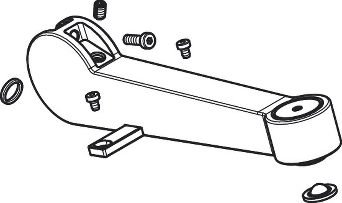 Picture of HANSGROHE showerarm for Rainfinity Showerpipe #93788700 - Matt White