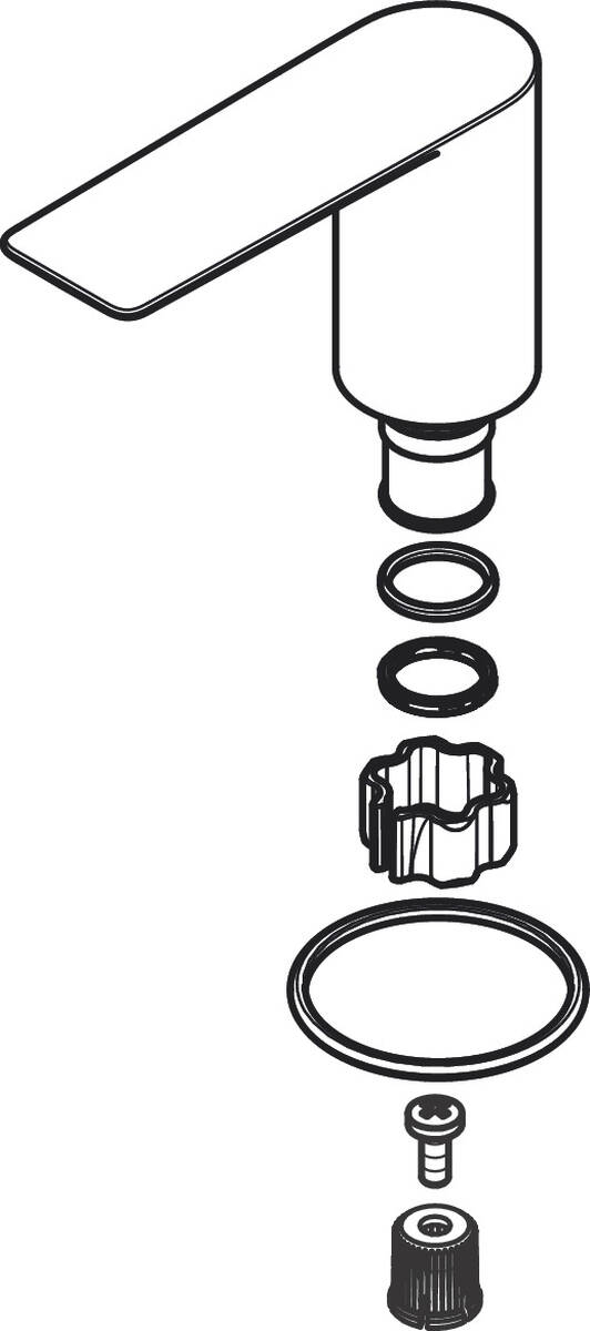 Picture of HANSGROHE HG handle AXOR Urquiola hot water chrome #94306000 - Chrome