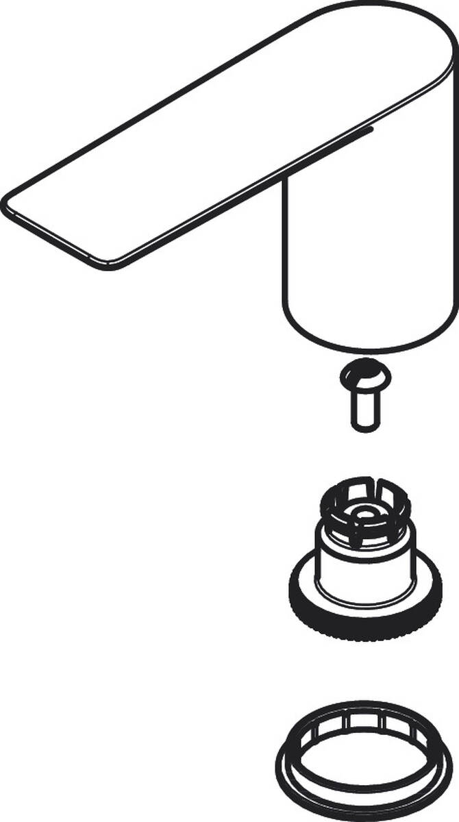 Bild von HANSGROHE Griff Warmwasserseite #94310670 - Mattschwarz